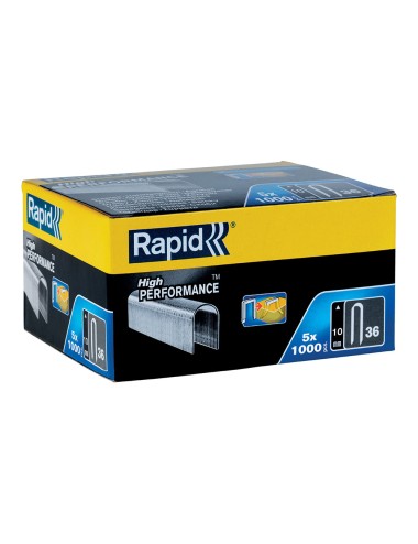 Caja 5000 grapas para cable 36 10mm. 5x1000 unid. dp 11884410 rapid