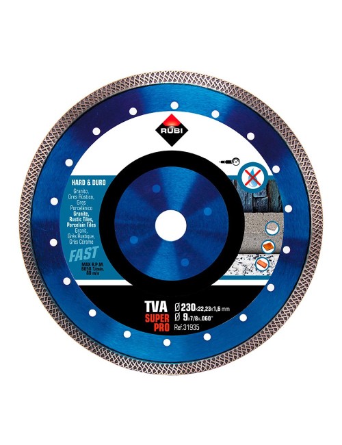 Disco diamantado tva ø230mm superpro r31935 rubi