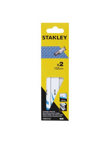 Pack 2 hojas de sierra de sable 15,2cm metal fino sta22132-xj stanley