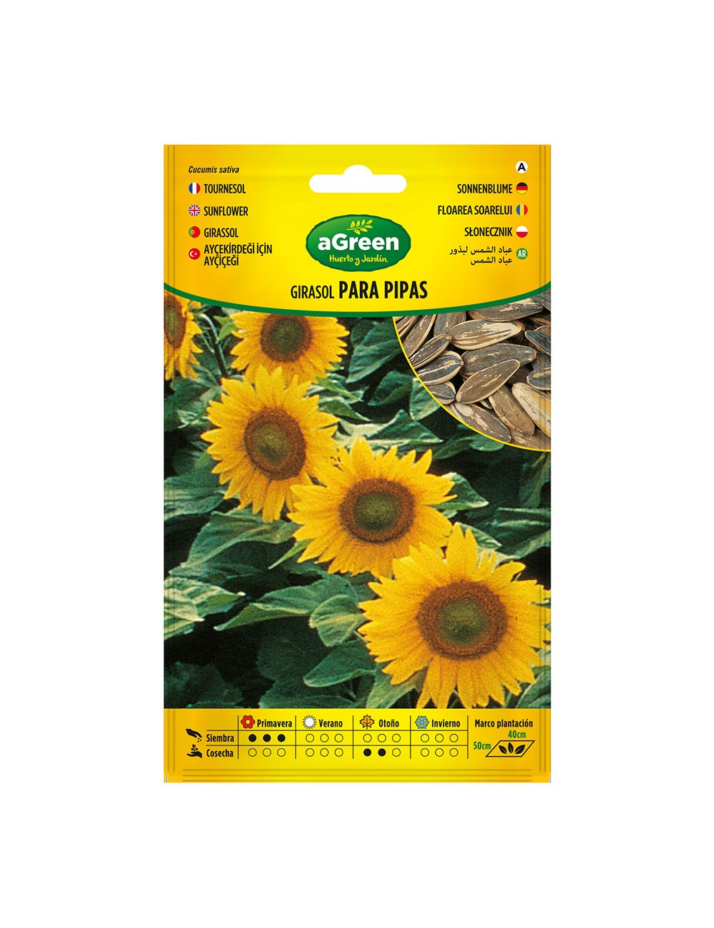 Sobre con semillas de girasol para pipas 301024bolsh agreen