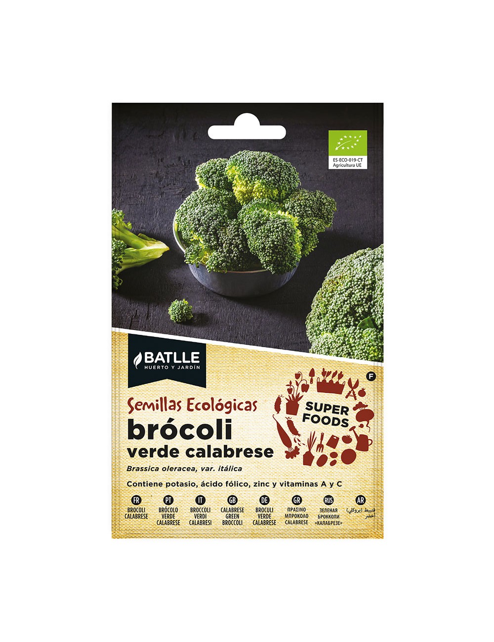 Sobre con semillas de brocoli calabrese "super foods" eco 680003bols batlle