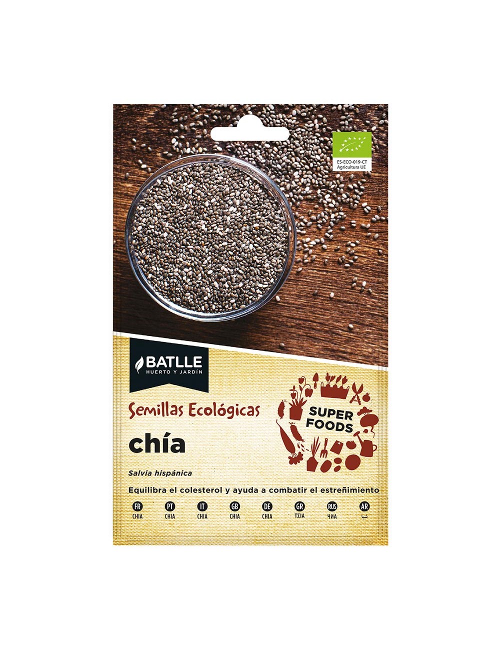 Sobre con semillas chia "super foods" eco 680006bols batlle