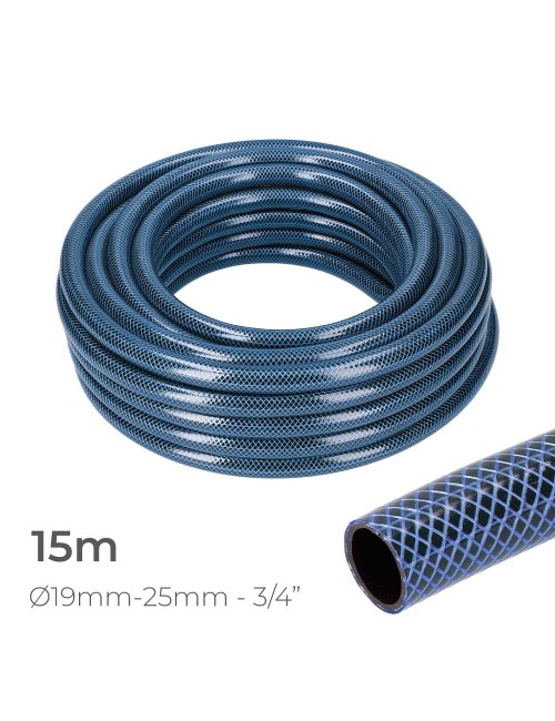 Manguera de jaríin azul interior ø19mm. exterior ø25mm (3/4") rollo 15m edm