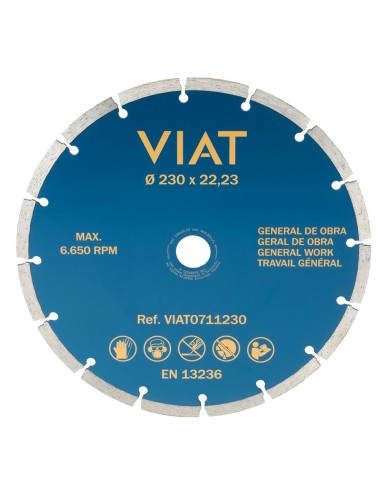 Disco diamantado segmentado ø230x3x22,23mm viat0711ø230 viat