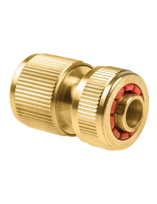 Conector rápido stop de latón brass para manguera de 15 mm cellfast