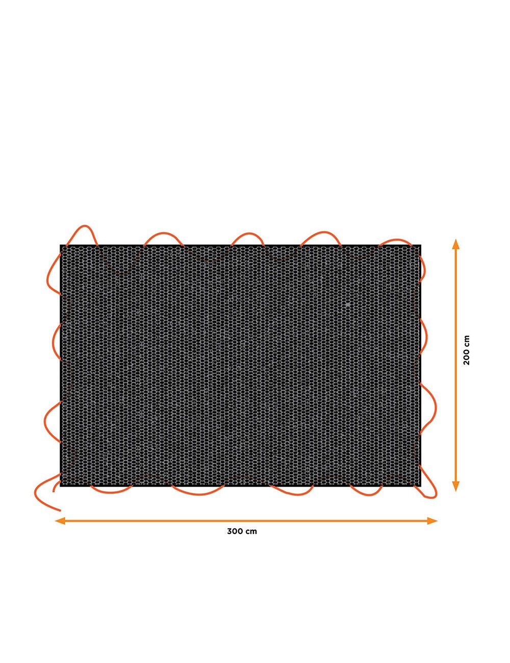 Lona negra para remolque, medidas: 2x3m. black+decker