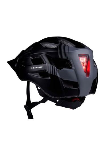 Casco bicicleta c/leds rojos talla m. dunlop