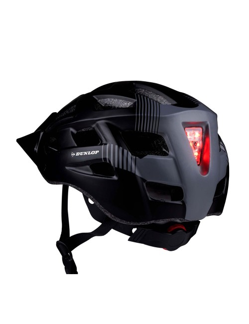 Casco bicicleta c/leds rojos talla l. dunlop