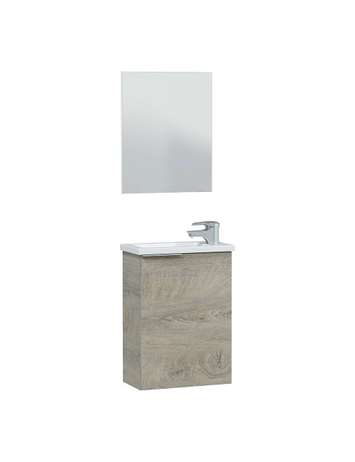 Mueble 40 1 puerta+ espejo + lavabo compact