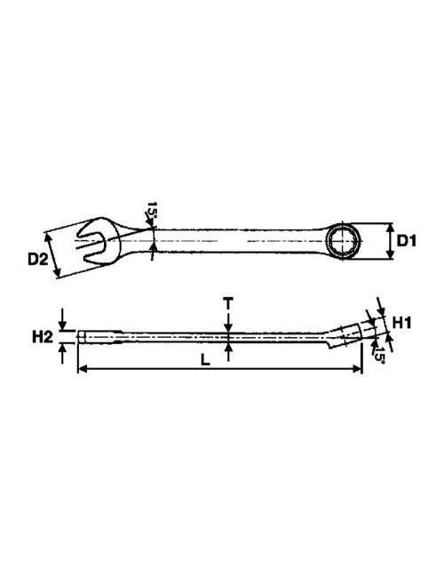 LLAVE COMBINADA 6MM 600506