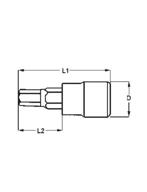 VASO 1/2" HEX CON PUNTA 6MM...