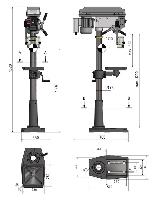 TALADRO COLUMNA DQ25 230V